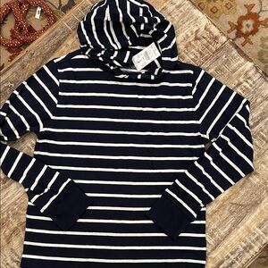 Navy Striped hooded tshirt